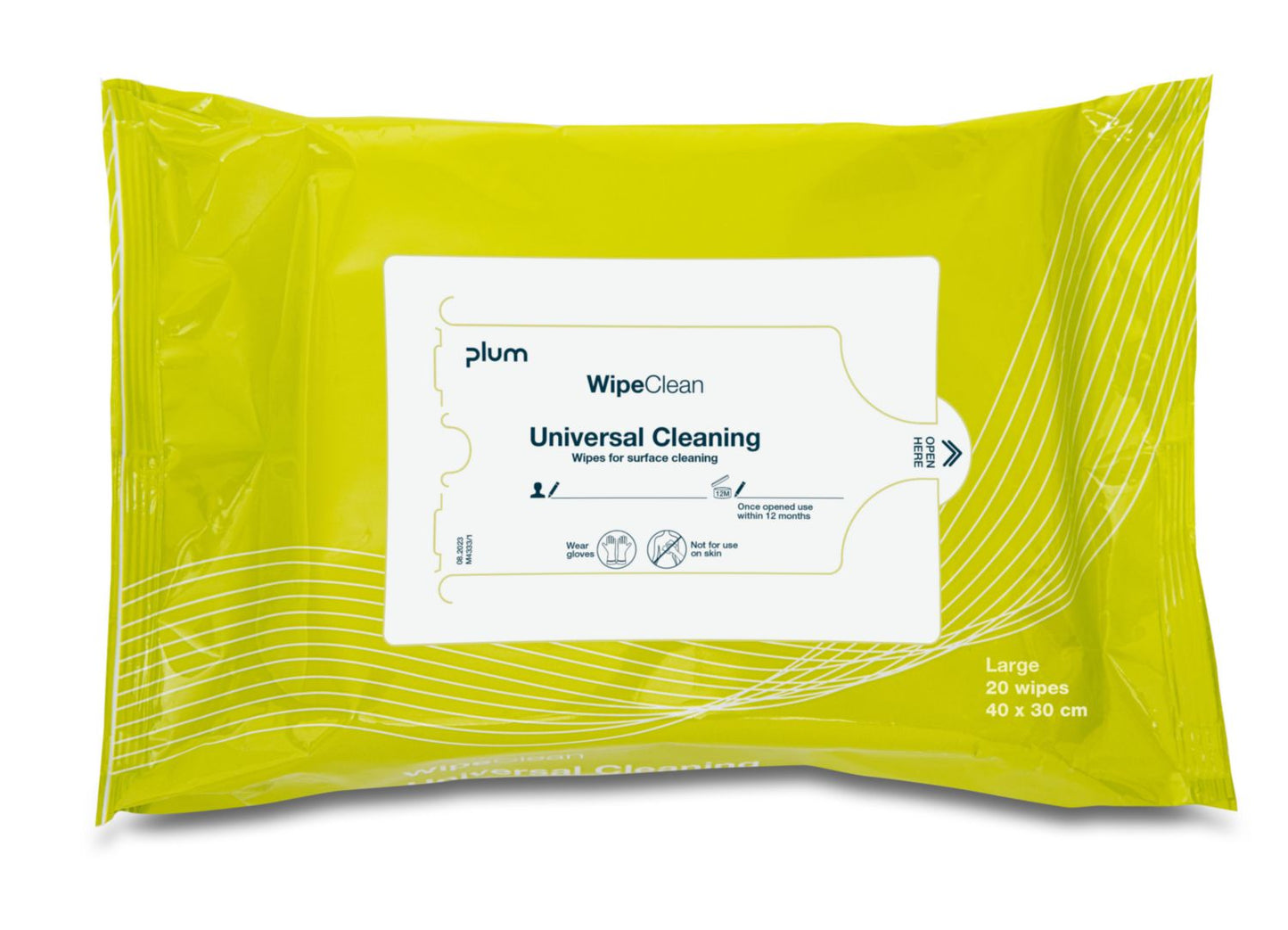 Universalrengøring Serviet PLUM Universal Cleaning wipe Large 40x30 cm Grøn,20 stk/pk