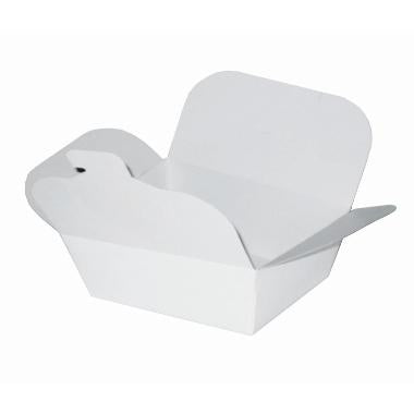 Kinaæske lille 500 ml 89x109x48 mm Karton PE-Belagt Hvid,10 ps x 60 stk/krt