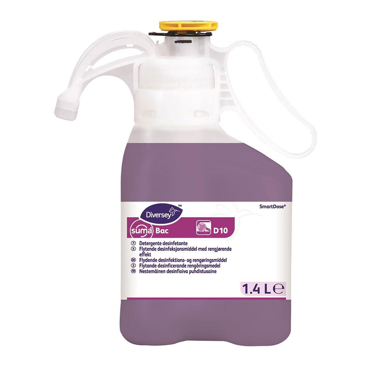 Rengøring/Desinfektion Suma Bac D10 1.4ltr Lilla SmartDose til overflader,2 dnk x 1,4 ltr/krt
