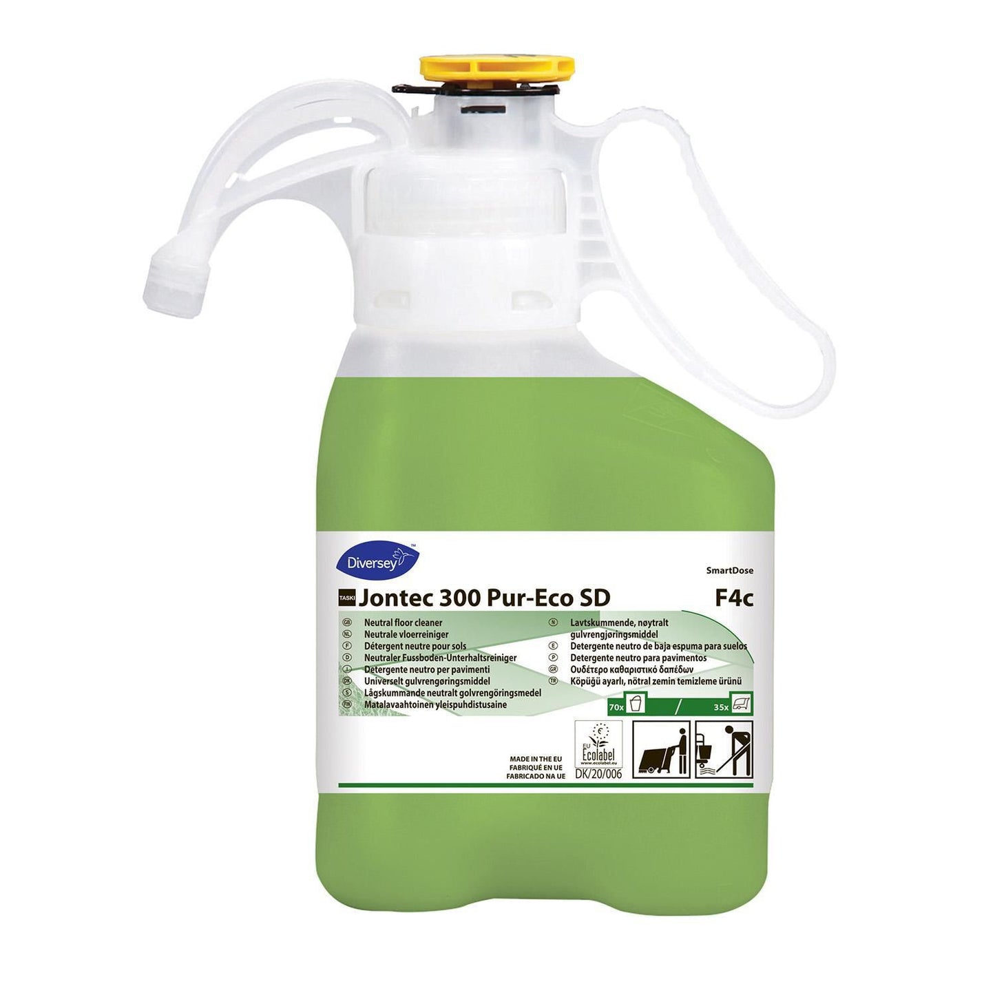 Universalrengøring Gulv Taski Jontec 300 Pur-Eco SmartDose 1.4ltr Ecolabel m Par,1.4 ltr/krt