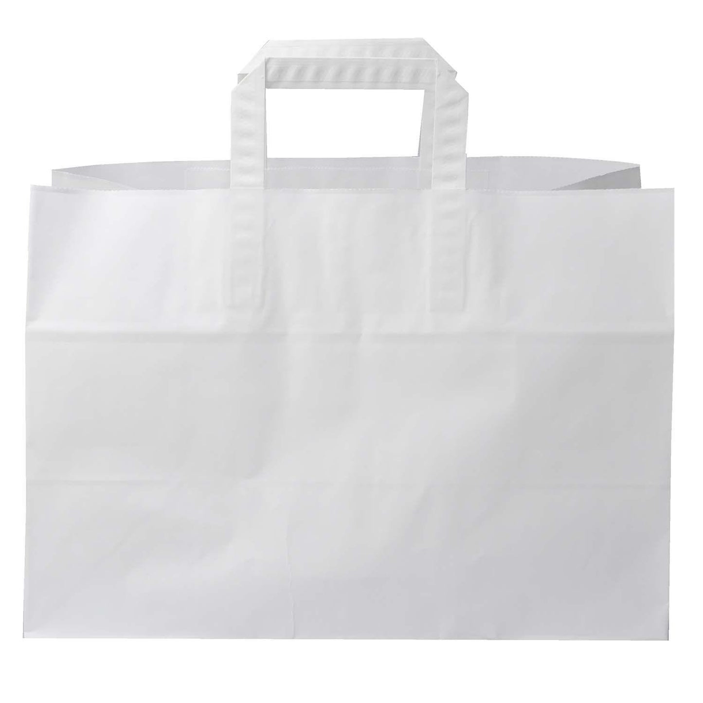 Bærepose 17 ltr 350x170x245 mm 80 gr med Hank Papir Blomsterbæreps. Hvid,200 stk/krt