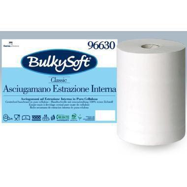 Håndklæderulle Bulky Soft 1-lag 120 m med Hylse Hvid - 12 Rl/krt