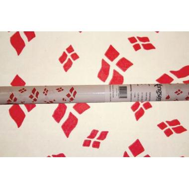 Dug Rulledug 1.2x8 m Papir Damask kvalitet Hvid med flag,1 rl