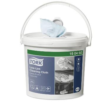 Aftørringsrulle Tork Sensitiv W10 16.5x30 cm 60 m i Spand Turkis,4 rl/krt