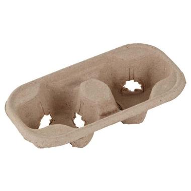 Kopholder Bakke 215x108x42 mm Pap Natur til 2 bægre,90 stk/ps