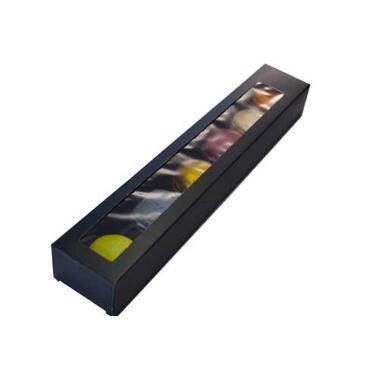 Æske 304x52x37 mm med Rude Sort til Macarons 107048,200 stk/krt