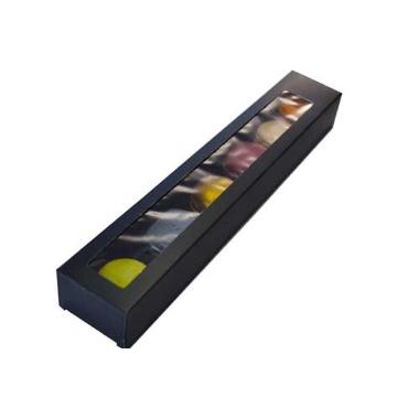Æske 304x52x37 mm med Rude Sort til Macarons 107048,200 stk/krt