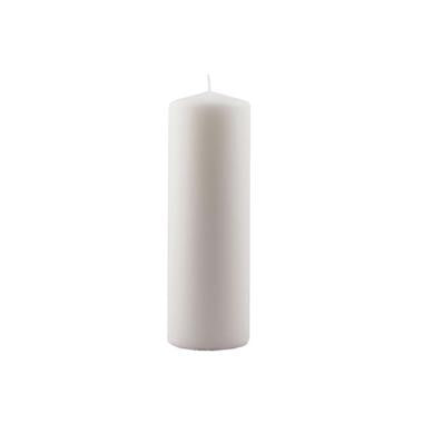 Bloklys Ø78x245 mm Brændetid 140 timer Hvid,stk