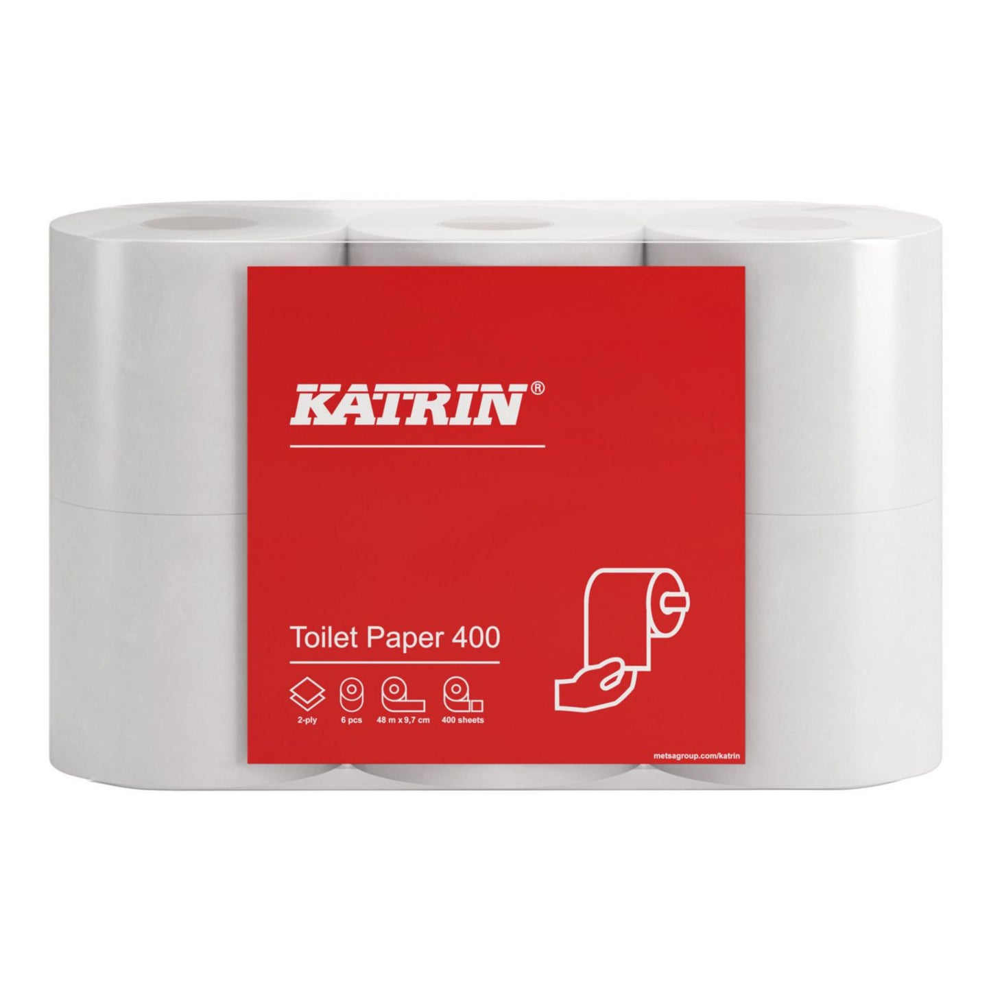 Toiletpapir Katrin 2-lags Ø11.8cm L48mxB9.8cm Mix Svanemærket Hvid,7 pk x 6 rl/krt