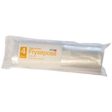 Frysepose Catersource 4 ltr 200x400 mm 34my med Skrivefelt LDPE,60 Stk/rl