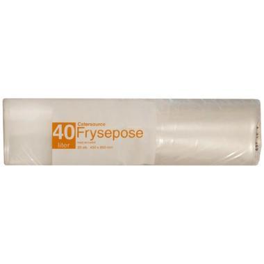 Frysepose Catersource 40 ltr 450x850 mm 50 my med Skrivefelt LDPE,20 Stk/rl