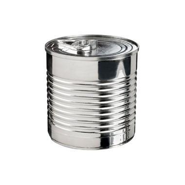 Konservesdåse 110 ml Ø61x57 mm med Løst låg PS Sølv,8 pk x 25 stk/krt