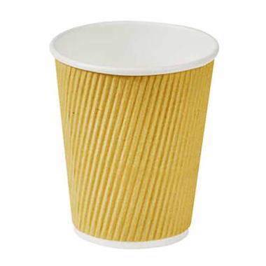 Kaffebæger Pap Ø62x60mm 10cl 3.5oz Ripple wall Til Espresso Natur,25 stk/ps