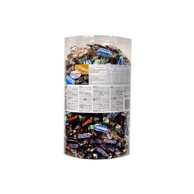 Chokolade Miniatures Mix Snickers/Bounty/Twix/Mars 296 stk 3 kg á dåsen,296 stk/ds