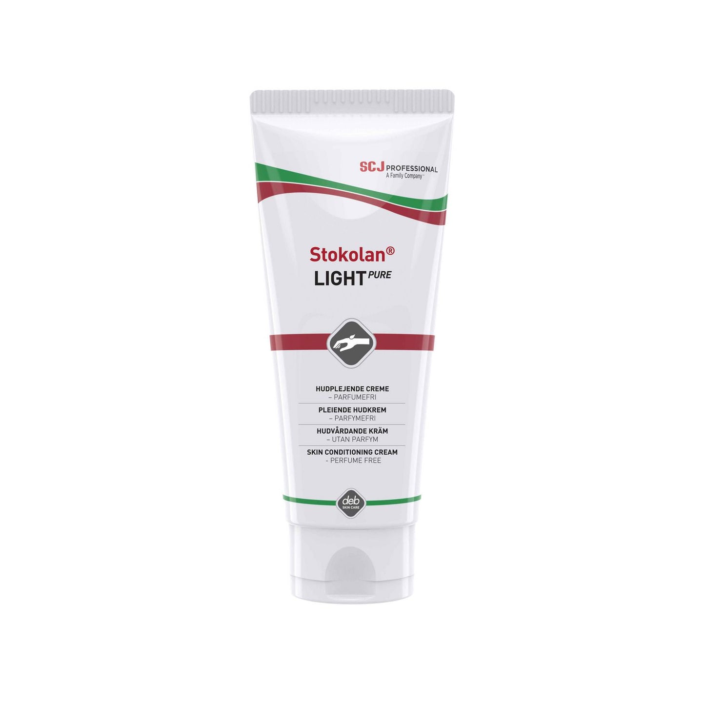 Hudcreme Stokolan Light PURE 100ml ECARF uden Parfume/Parabener Snaplåg 6% fedt,100 Ml/tub