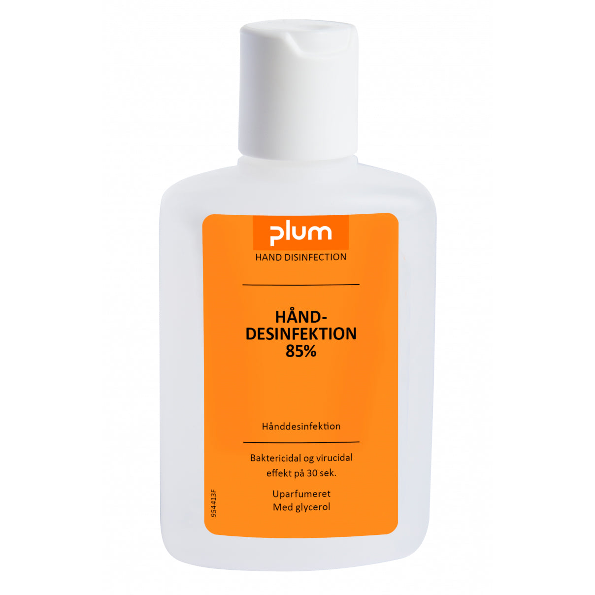 Hånddesinfektion Gel Plum 85% ethanol 150ml m Glycerol/Snaplåg u Parfume Flaske,24 fl x 150 ml/krt