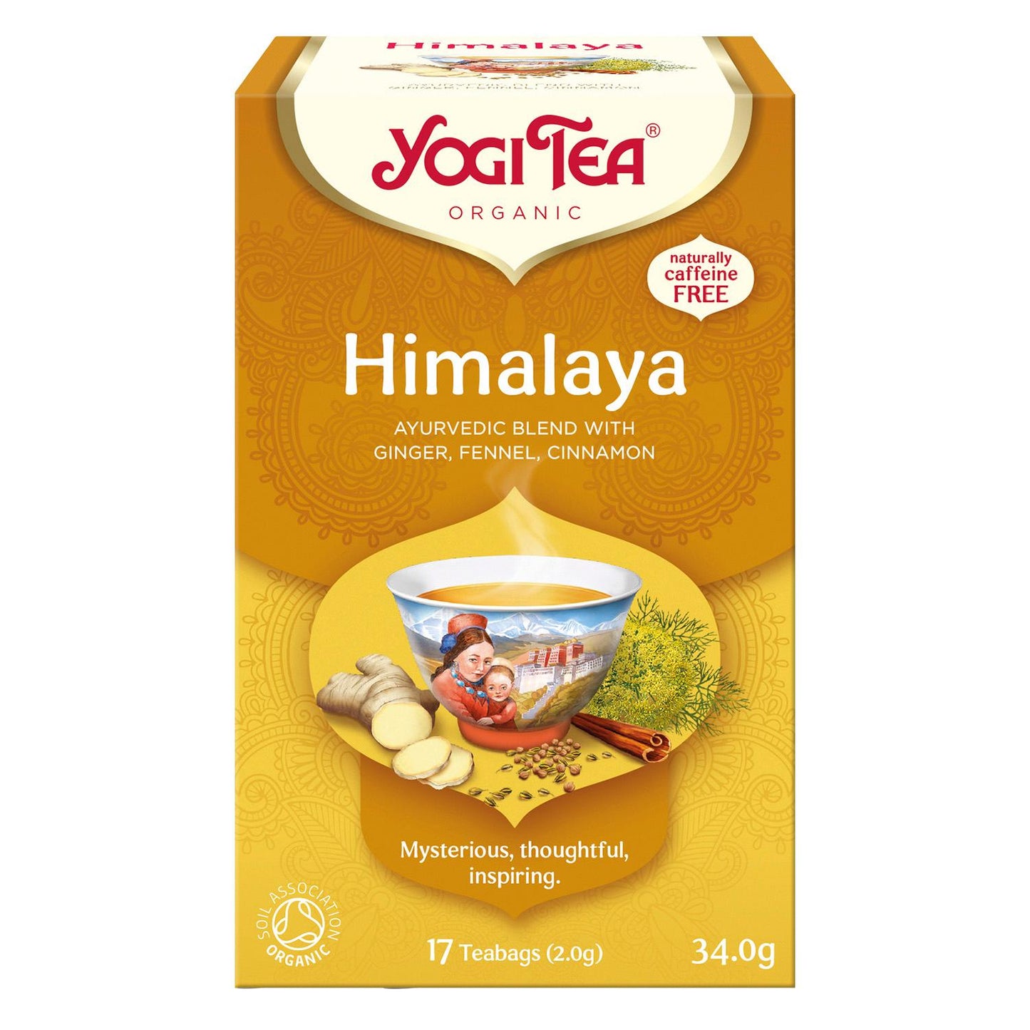 Te Chai Yogi Tea Himalaya 17 breve Økologisk (DK-ØKO-100),6 bk x 17 stk/krt