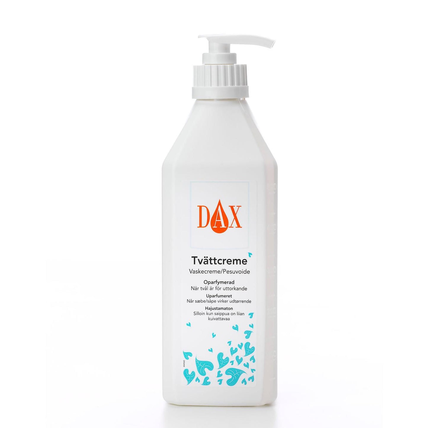 Vaskecreme DAX uden parfume til tør hud til vask uden sæbe pumpeflaske 600 ml,15 fl/krt