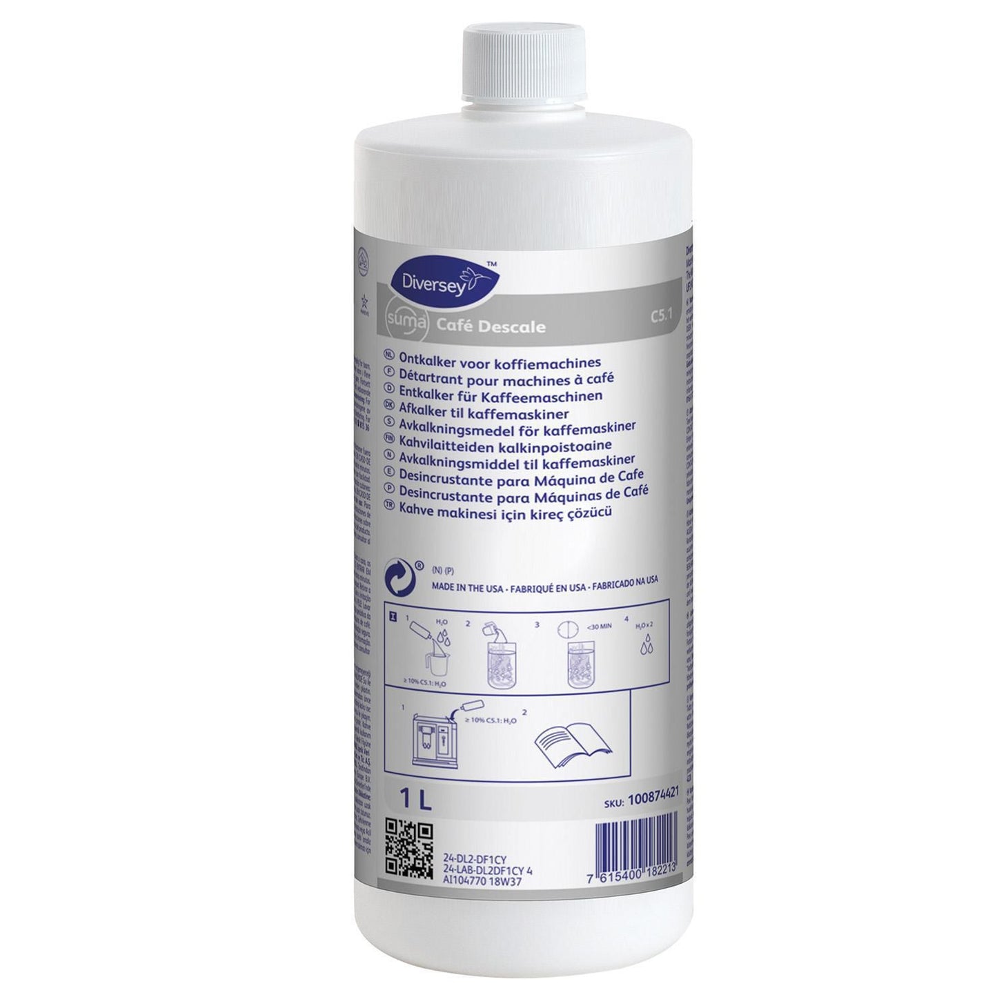 Afkalker Suma Café Descale C5.1 til kaffe-/espressomaskiner og dele 1 ltr,1 ltr/fl