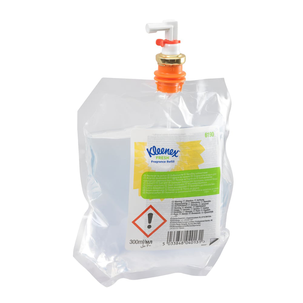 Luftfrisker Flydende Kleenex Fresh 300ml med Parfume til KC Aquarius dispenser,6 stk x 300 ml/krt