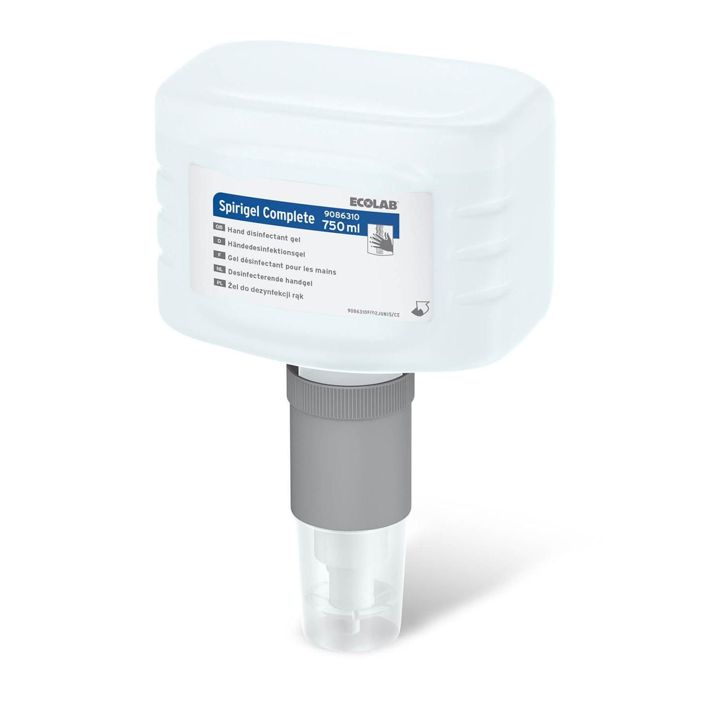 Hånddesinfektion Gel Spirigel Complete 750ml med 85% ethanol til Nexa dispenser,6 fl x 750 ml/krt