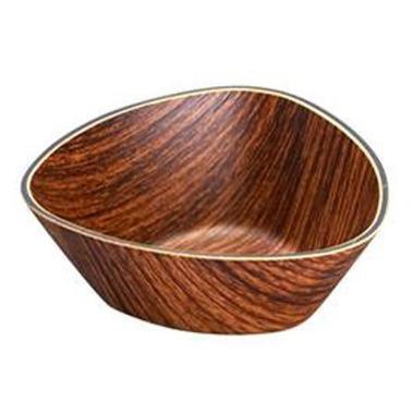 Skål Retro 10x10x3.5 cm Trekantet PS Brun,stk