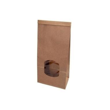 Klodsbundspose 88x47x270 mm med Rude/Tin Tie-lukning PP-Belagt Brun,500 stk/krt