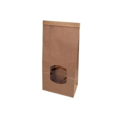 Klodsbundspose 154x71x254 mm med Rude/Tin Tie-lukning PP-Belagt Brun,400 stk/krt