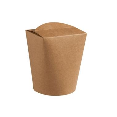 Kinaæske Wok 450 ml 16 oz Ø75x108 mm Rund bund Brun,500 stk/krt
