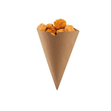 Pommes Frites Kræmmerhus B182xH182mm Pap/Plast Brun,1000 stk/krt