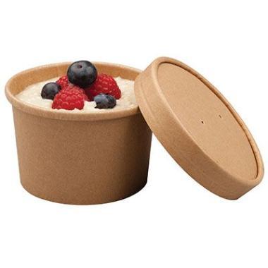 Papbæger Soup-To-Go 225 ml Ø90/75x61 mm Brun,500 stk/krt