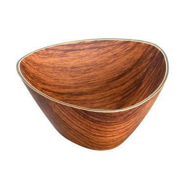 Skål Retro 12.5x12.5x6 cm Trekant PS Brun,stk