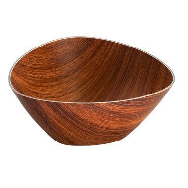 Skål Retro 24x24x10.5 cm Trekant PS Brun,stk