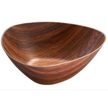 Skål Retro 34x34x11 cm Trekant PS Brun,stk