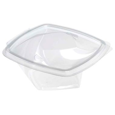 Salatbakke 500 ml med hængslet låg Twisty 163x160x62 mm K 632802-1A Rpet Klar,200 stk/krt