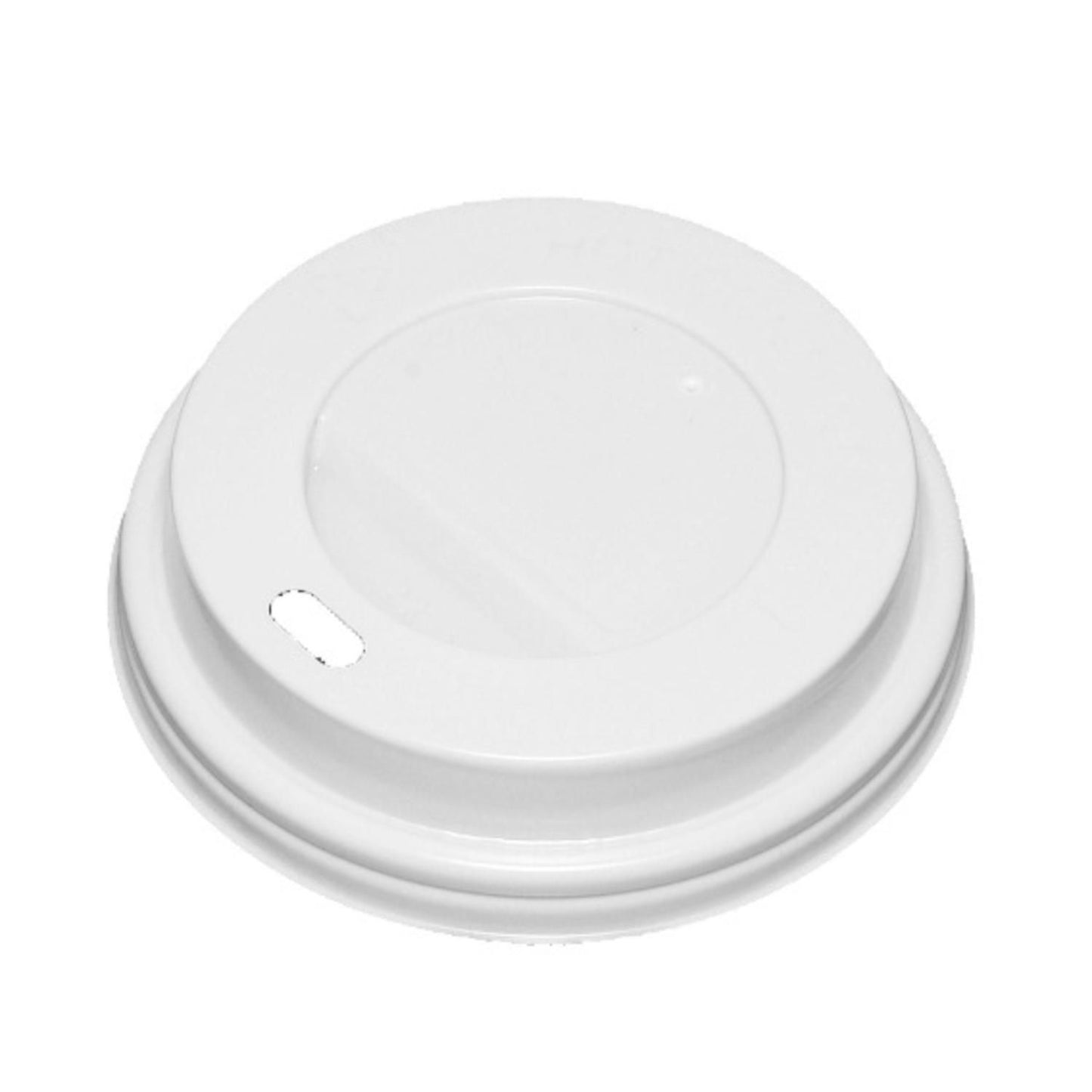 Drikkelåg PS Plast Ø80xH20mm Til Kaffebæger Hvid Catersource,100 stk/ps