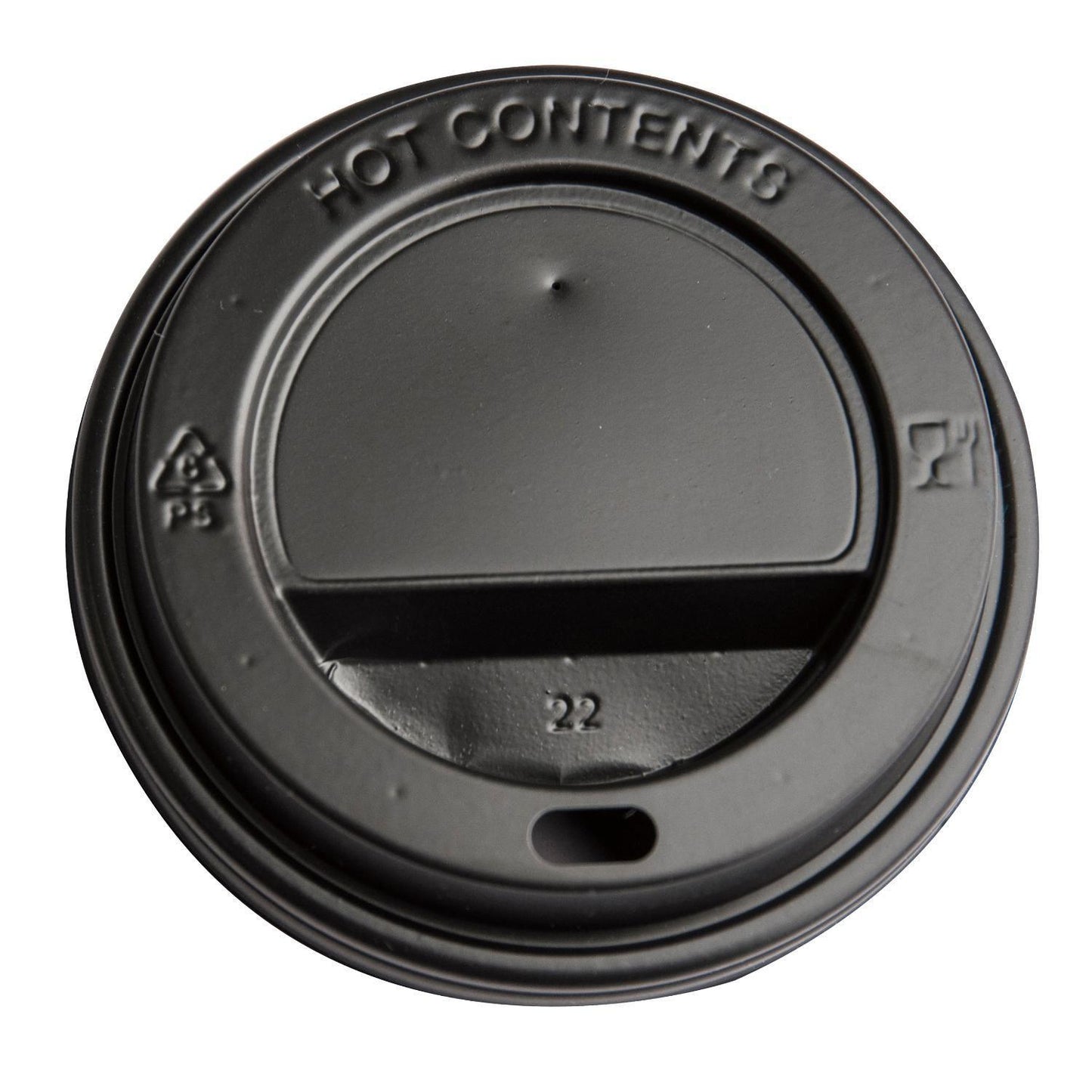 Drikkelåg Plast Ø90xH20mm Til Kaffebæger Sort Catersource,100 stk/ps