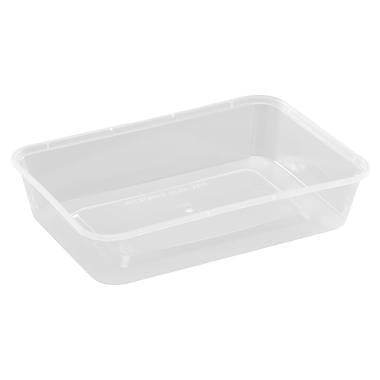 Bakke 500 ml 175x120x35 mm nudelbakke til microovn PP klar,50 stk/ps