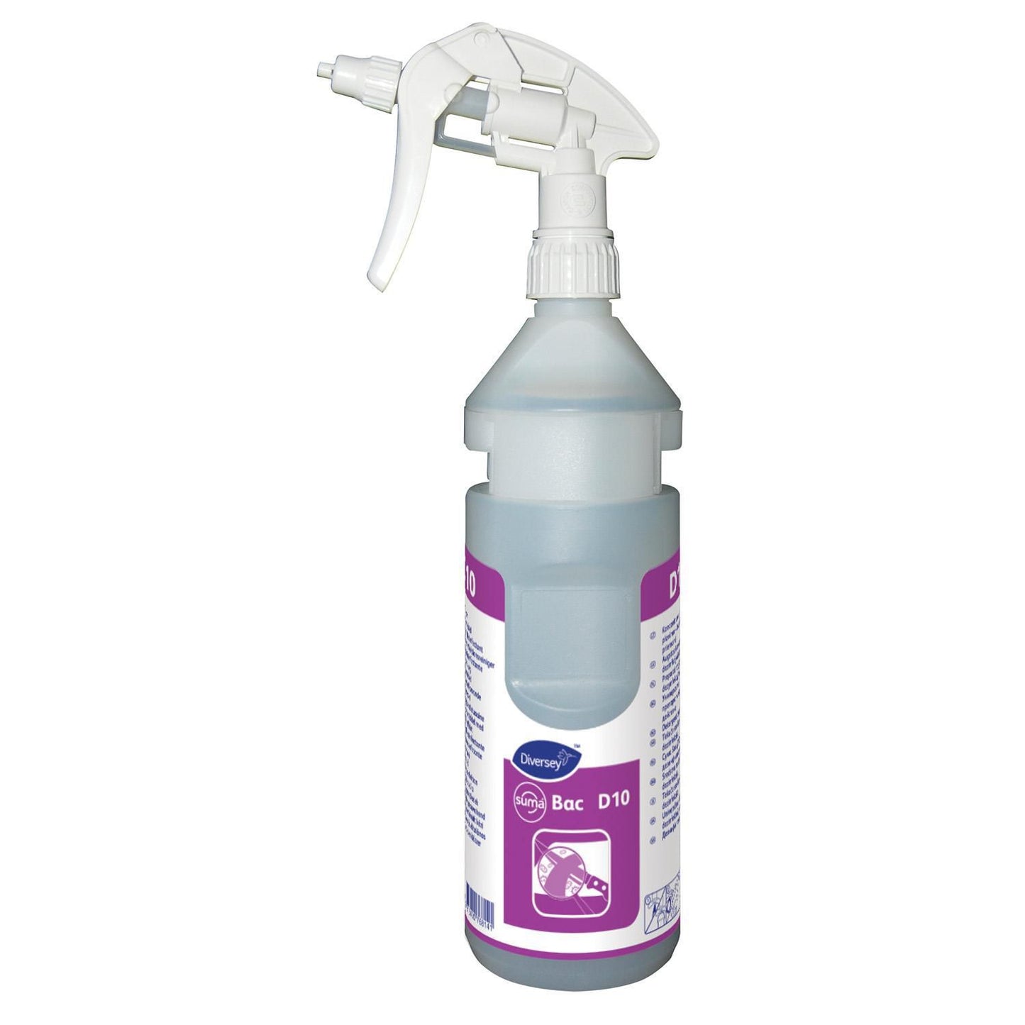 Flaske Tom Skum 750ml med Hoved/Label Grå/Hvid til Suma Bac D10,6 stk/krt