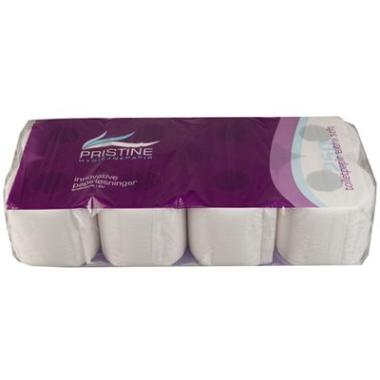 Toiletpapir Pristine Extra Soft 3-lag Ø12cm L33.75mxB9.8cm Nyfiber Hvid,9 pk x 8 rl/krt