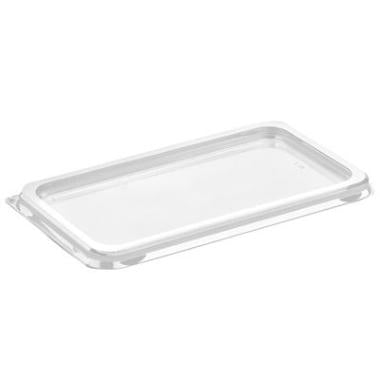Plastlåg M65-4 185x105x8,5 mm Firkantet APET til Kageboks K2182 i Apet mat,560 stk/krt