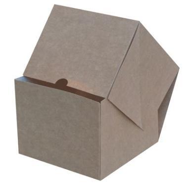 Burgerboks 135x135x105 mm 4-punkt q-lock Kraft brun/hvid,100 stk/krt