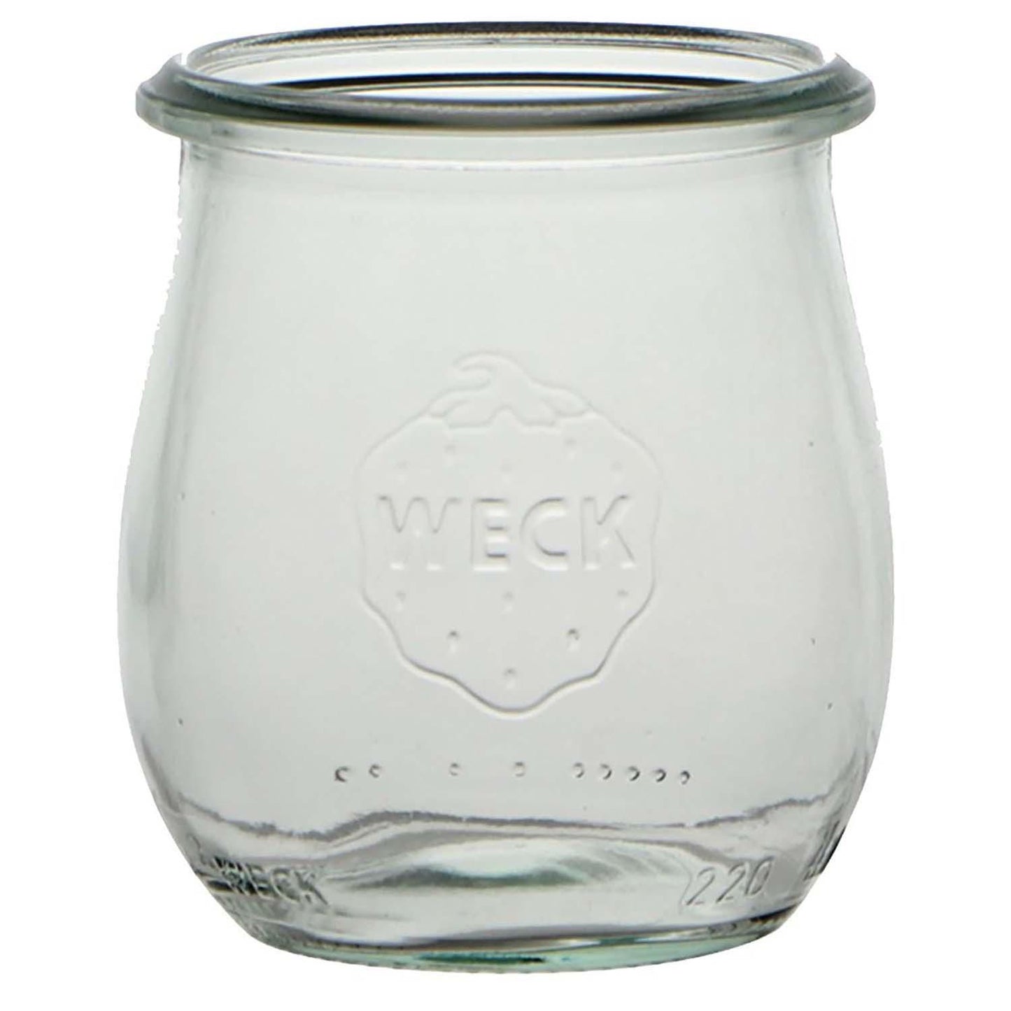 Patentglas Weck Tulip 220 ml Ø7.18x8 cm uden Låg Glas,stk