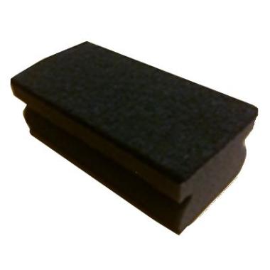 Skuresvamp 140x70x50 mm med Håndgreb Sort,10 stk/pk