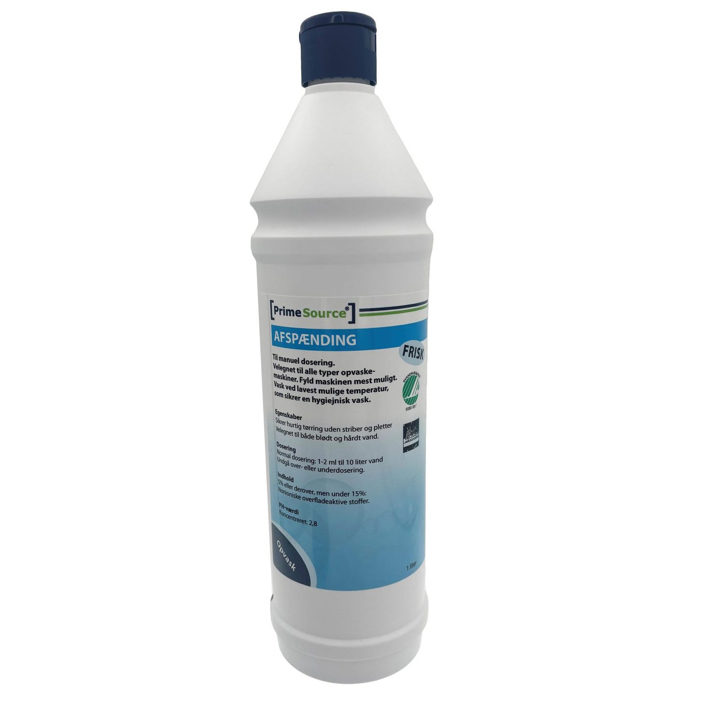 Maskinopvask Afspænding Prime Source Frisk 1ltr Svanemærket,12 fl x 1 ltr/krt