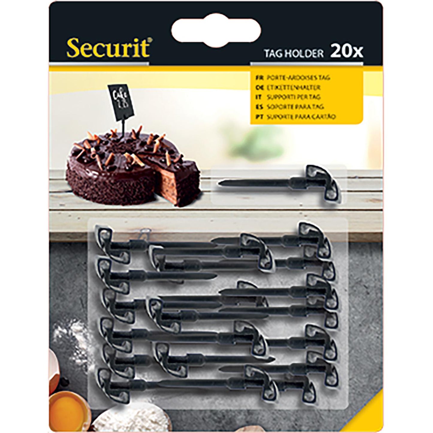 Skilteholder Securit Sort til 111547-1/111551-1,20 stk/pk
