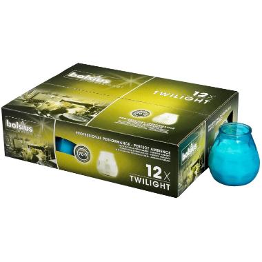 Lysbowle Twilight Brændetid 70 timer Turkis,stk
