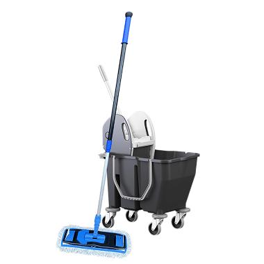 Rengøringssæt Gulv Recycle Speed Mop System med 16ltr+24ltr Spand/Moppe/Skaft,1 stk