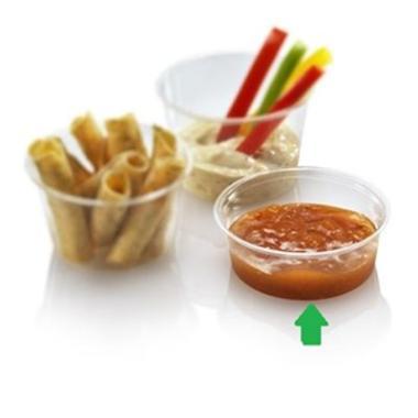 Dressingbæger 60 ml Ø70x26 mm PLA Bionedbrydelig Klar,20 ps x 100 stk/krt