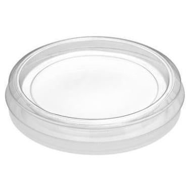 Plastlåg Ø70 mm Bionedbrydelig PLA Klar til dressingbæger vnr 121411,20 ps x 100 stk/krt